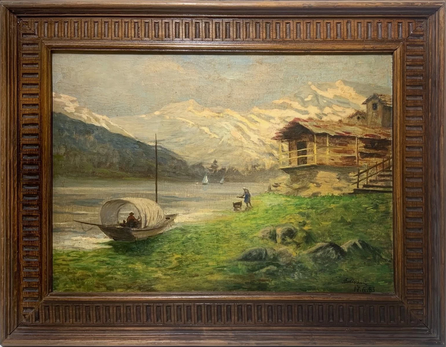 Paesaggio con barche